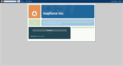 Desktop Screenshot of aboutleapforceinc.blogspot.com