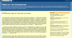 Desktop Screenshot of debat-art-contemporain.blogspot.com