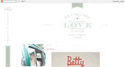 Desktop Screenshot of diditellulove.blogspot.com