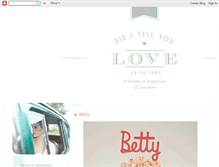 Tablet Screenshot of diditellulove.blogspot.com
