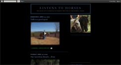 Desktop Screenshot of listenstohorses2000.blogspot.com