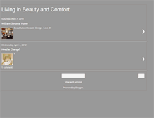 Tablet Screenshot of livinginbeautyandcomfort.blogspot.com
