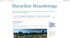 Desktop Screenshot of macarthurmeanderings.blogspot.com