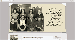 Desktop Screenshot of karlandcreefamily.blogspot.com