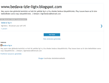 Tablet Screenshot of bedava-izle-ligtv.blogspot.com