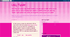 Desktop Screenshot of ladypopularromania.blogspot.com