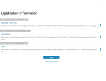 Tablet Screenshot of lightsaber-information.blogspot.com
