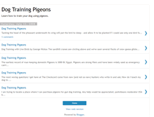 Tablet Screenshot of dogtrainingpigeons.blogspot.com