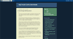 Desktop Screenshot of mp3lyrics.blogspot.com