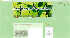 Desktop Screenshot of dicasparaumviversaudavel.blogspot.com