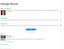 Tablet Screenshot of hullingerresume.blogspot.com