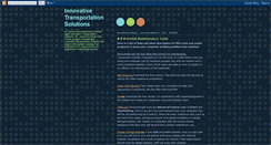 Desktop Screenshot of innovativetransportationsolutions.blogspot.com