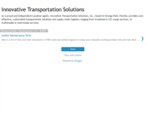 Tablet Screenshot of innovativetransportationsolutions.blogspot.com