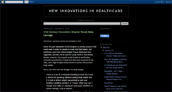 Desktop Screenshot of newinnovationsinhealthcare.blogspot.com