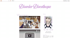 Desktop Screenshot of disorderdiscotheque.blogspot.com