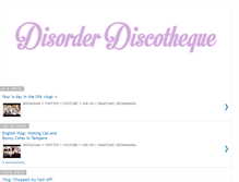 Tablet Screenshot of disorderdiscotheque.blogspot.com