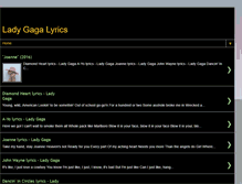 Tablet Screenshot of ladygaga-lyrics.blogspot.com