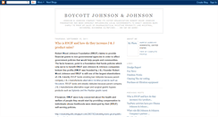 Desktop Screenshot of boycottjohnsonandjohnson.blogspot.com
