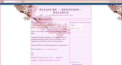 Desktop Screenshot of pleasuredevotionbalance.blogspot.com