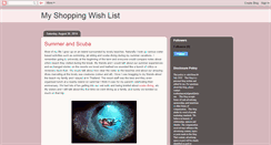 Desktop Screenshot of myshoppingwishlist.blogspot.com