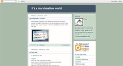 Desktop Screenshot of marshmalloworld.blogspot.com