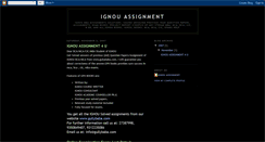 Desktop Screenshot of ignouassignment4u.blogspot.com