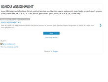Tablet Screenshot of ignouassignment4u.blogspot.com