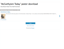 Tablet Screenshot of mccarthyismtoday.blogspot.com