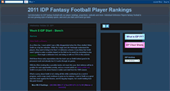 Desktop Screenshot of idpfantasyfootballplayerrankings.blogspot.com