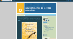 Desktop Screenshot of noviembremesdelasletras.blogspot.com