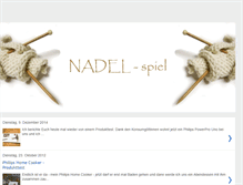 Tablet Screenshot of nadel-spiel.blogspot.com