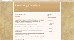 Desktop Screenshot of governingourselves.blogspot.com