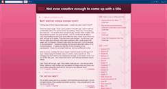 Desktop Screenshot of nocreativityleftinme.blogspot.com