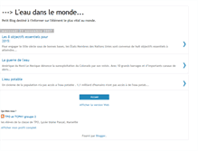Tablet Screenshot of leau-dans-le-monde.blogspot.com