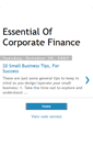 Mobile Screenshot of essential-of-corporate-finance.blogspot.com