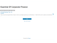 Tablet Screenshot of essential-of-corporate-finance.blogspot.com