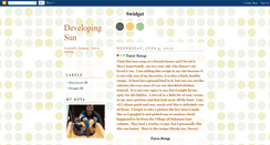 Desktop Screenshot of developingsun.blogspot.com