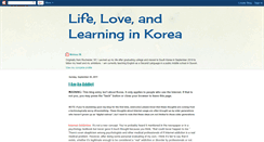 Desktop Screenshot of lifelovelearninginkorea.blogspot.com