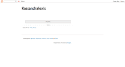 Desktop Screenshot of kassandralexis.blogspot.com