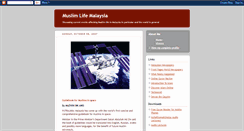 Desktop Screenshot of muslimlifemalaysia.blogspot.com