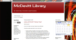Desktop Screenshot of mcdevittlibrary.blogspot.com