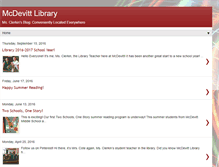 Tablet Screenshot of mcdevittlibrary.blogspot.com