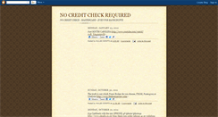 Desktop Screenshot of nocreditcheckneeded.blogspot.com