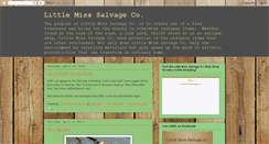 Desktop Screenshot of littlemisssalvageco.blogspot.com