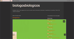 Desktop Screenshot of biologosbiologicos.blogspot.com