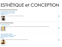 Tablet Screenshot of esthetique-conception.blogspot.com