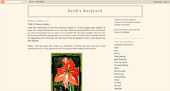 Desktop Screenshot of bevbsbackyard.blogspot.com