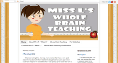 Desktop Screenshot of misslwholebrainteaching.blogspot.com