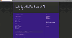 Desktop Screenshot of little-miss-knowitall.blogspot.com