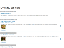Tablet Screenshot of livelifeeatright.blogspot.com